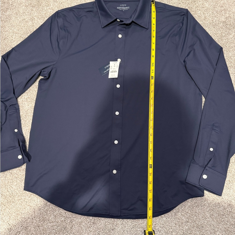 NWT - J Crew Men's Navy Blue Button Down - Picture 4 of 5